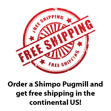 Free shipping on Shimpo Pugmills